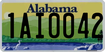 AL license plate 1AI0042