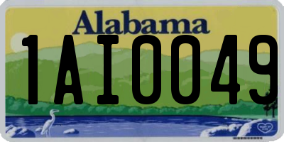 AL license plate 1AI0049