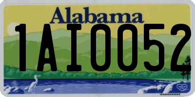 AL license plate 1AI0052