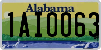 AL license plate 1AI0063
