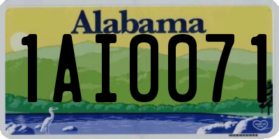 AL license plate 1AI0071