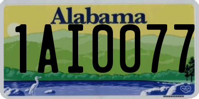 AL license plate 1AI0077