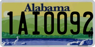 AL license plate 1AI0092