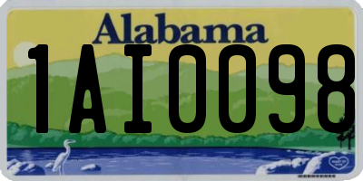 AL license plate 1AI0098