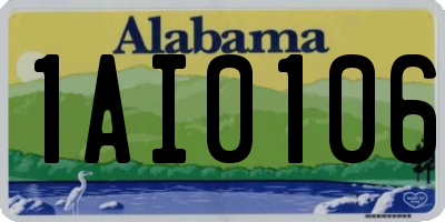 AL license plate 1AI0106