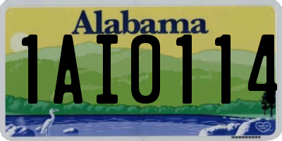 AL license plate 1AI0114