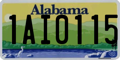 AL license plate 1AI0115
