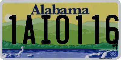 AL license plate 1AI0116