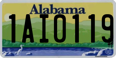 AL license plate 1AI0119