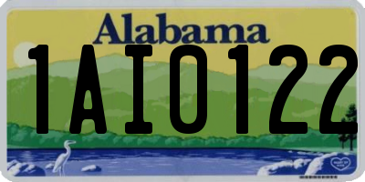 AL license plate 1AI0122