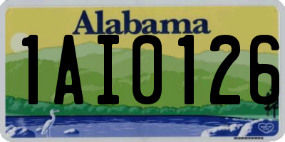 AL license plate 1AI0126