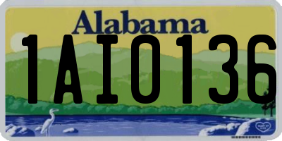 AL license plate 1AI0136