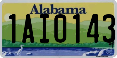 AL license plate 1AI0143