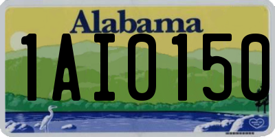 AL license plate 1AI0150