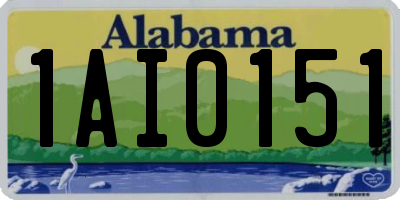 AL license plate 1AI0151