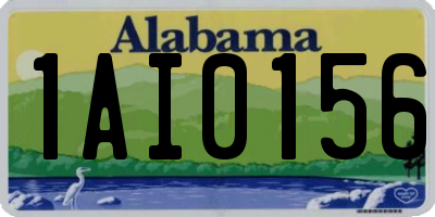 AL license plate 1AI0156