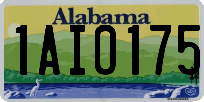 AL license plate 1AI0175