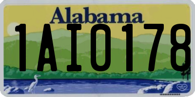 AL license plate 1AI0178