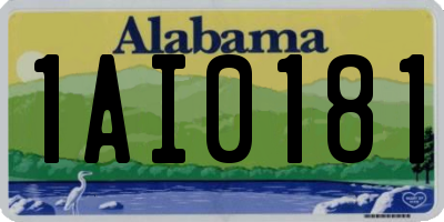 AL license plate 1AI0181