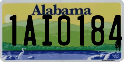 AL license plate 1AI0184