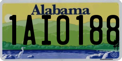 AL license plate 1AI0188