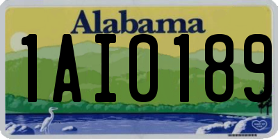 AL license plate 1AI0189