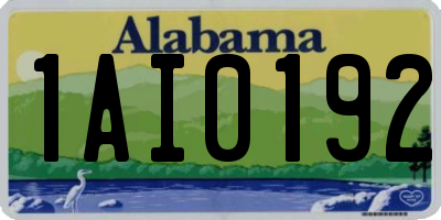 AL license plate 1AI0192