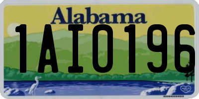 AL license plate 1AI0196