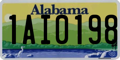 AL license plate 1AI0198