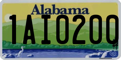 AL license plate 1AI0200