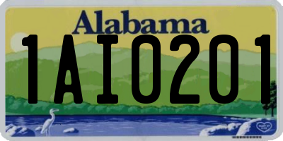 AL license plate 1AI0201
