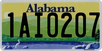 AL license plate 1AI0207