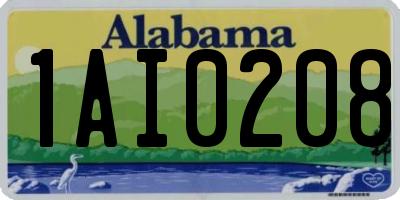 AL license plate 1AI0208