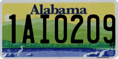 AL license plate 1AI0209