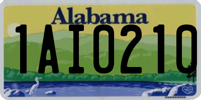 AL license plate 1AI0210