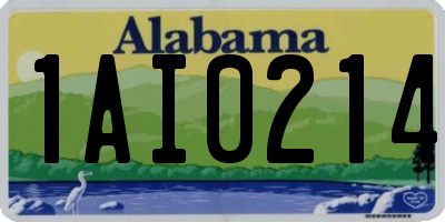 AL license plate 1AI0214