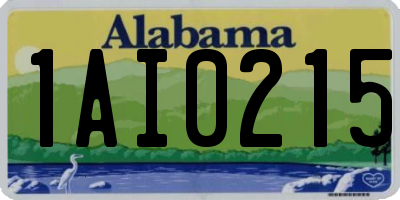AL license plate 1AI0215