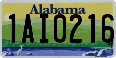 AL license plate 1AI0216