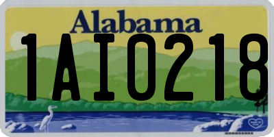 AL license plate 1AI0218