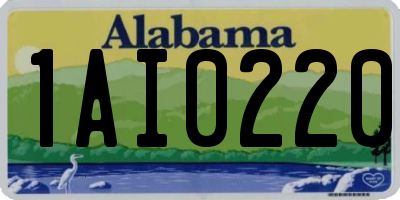 AL license plate 1AI0220