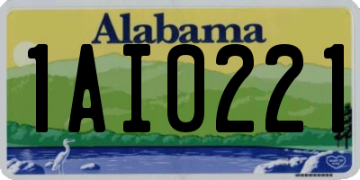 AL license plate 1AI0221
