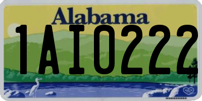 AL license plate 1AI0222