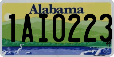 AL license plate 1AI0223