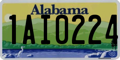 AL license plate 1AI0224