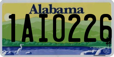 AL license plate 1AI0226