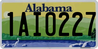AL license plate 1AI0227