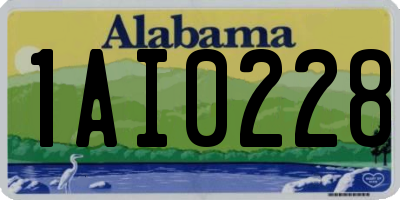 AL license plate 1AI0228