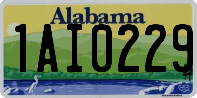 AL license plate 1AI0229