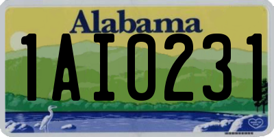 AL license plate 1AI0231