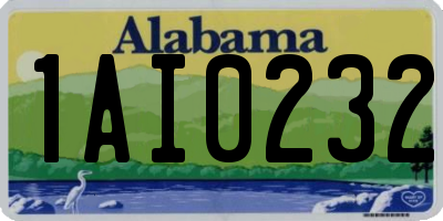 AL license plate 1AI0232